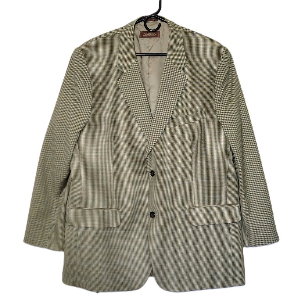 Tasso Elba Men's Blazer 44R 100% Pure New Wool‎ Vitale Barberis Canonico Italy